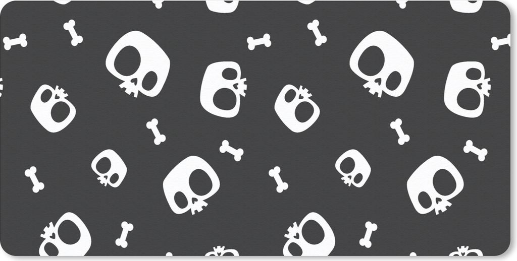 MuchoWow Schreibtischunterlage Muster - Schädel - Skelett - Knochen - Junge - Kinder - Kinder 80x40 cm - XXL Mauspad - Gaming Mauspad
