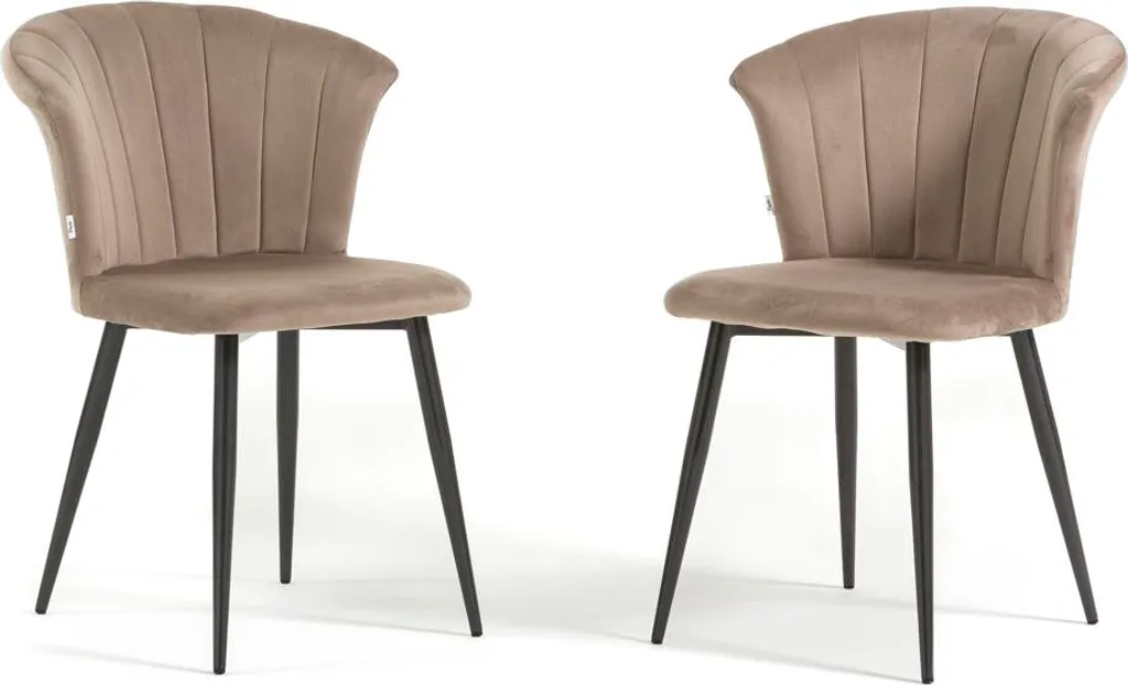 Chaise velours et métal doré LIVIA - Confort optimal et design luxe