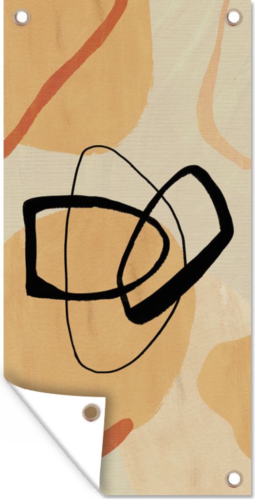 MuchoWow 30x60 cm Outdoor-Poster Gartendeko Sichtschutz Garten Poster für den Garten Kunst - Geometrische Formen - Abstrakt