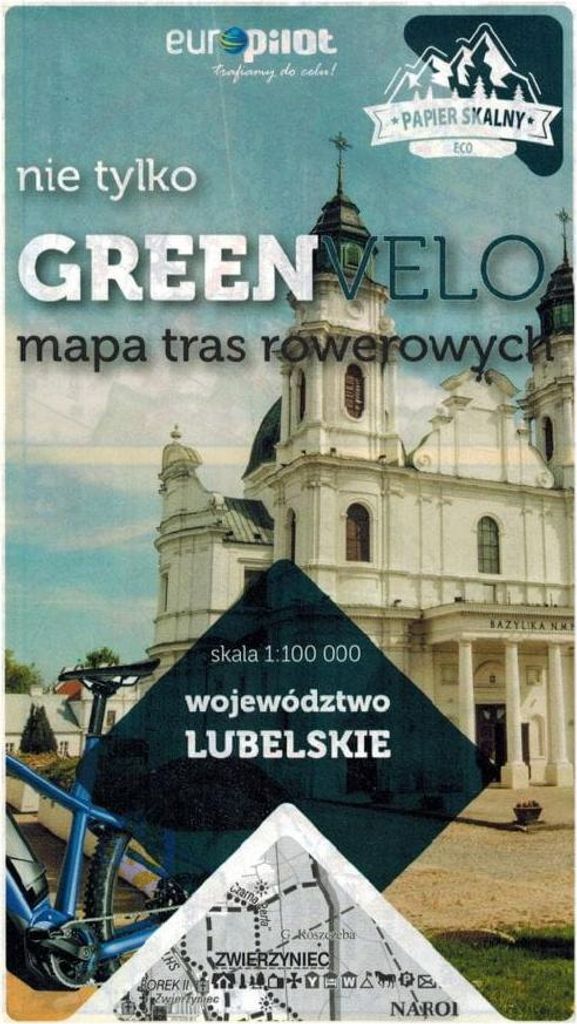 Woiwodschaft Lublin. Wasserdichte Radkarte. Nicht nur Green Velo. Euro Pilot.