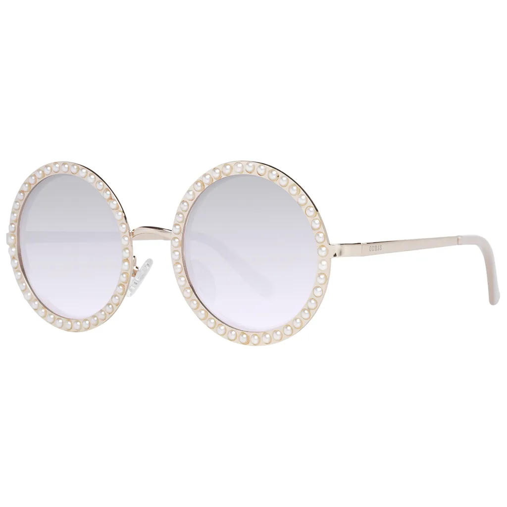 Lunettes de soleil rondes Guess pour femme avec monture métal et or