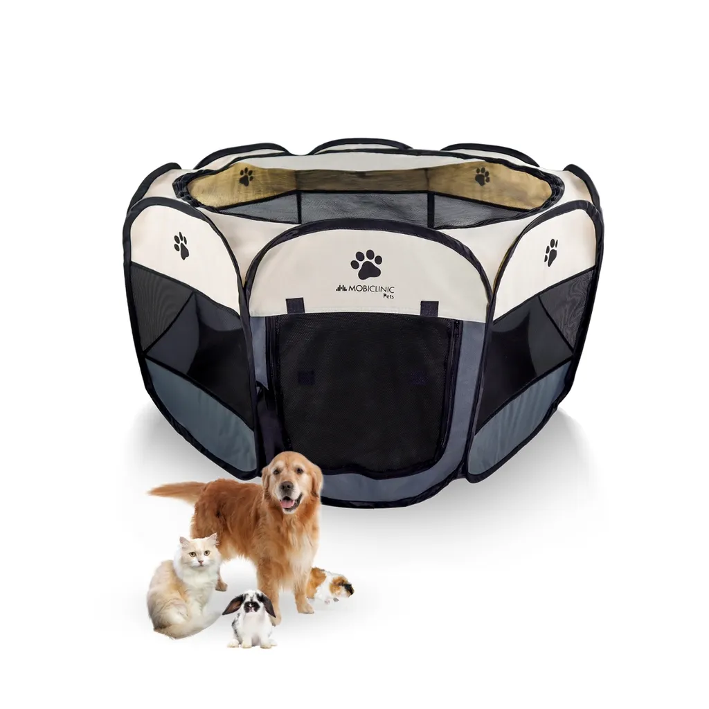 Mobiclinic Scooby Parc pour Chiots Pliable 114x114x58 cm avec Sacoche