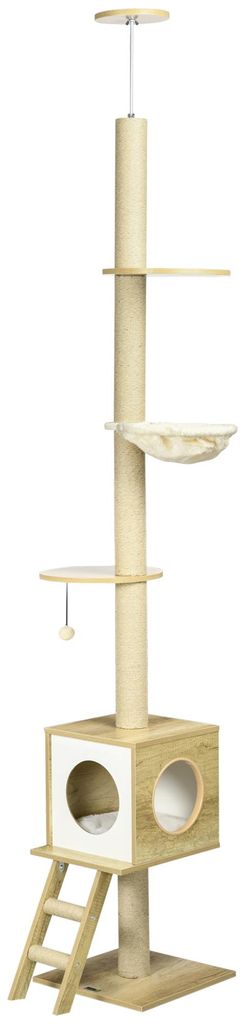 Pawhut Paws Kraboom, klimboom, tot aan het plafond, 240-260 Productafbeelding 