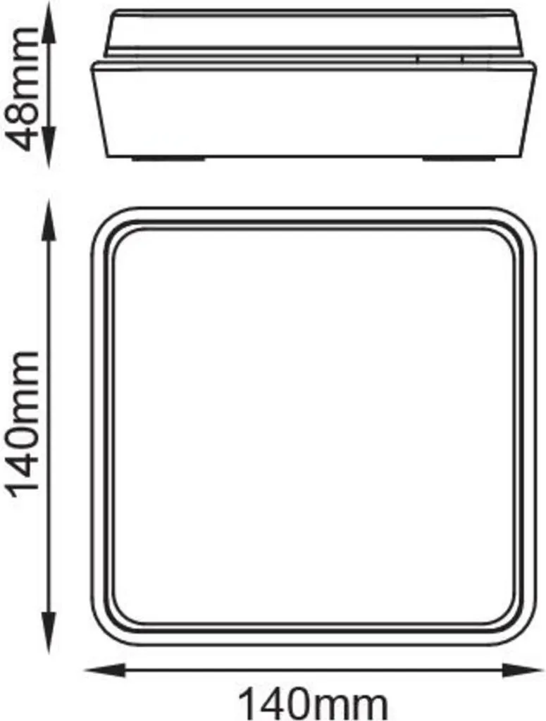 Applique LED 12W 650LM IP54 blanc chaud 3000K robuste pour façade