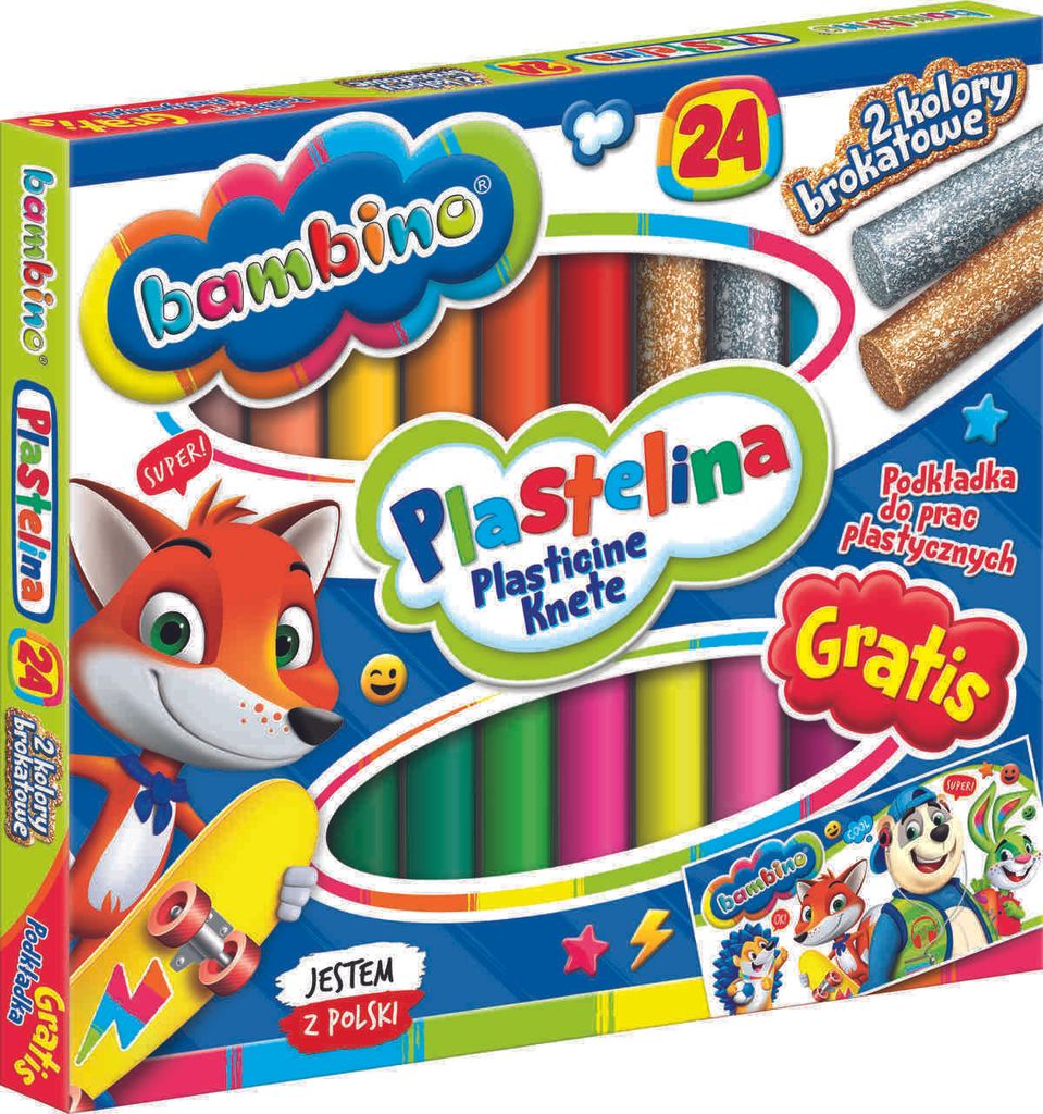 BAMBINO Plastelína klasická 24 farieb Obrázok produktu 3