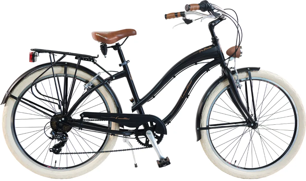 Vélo de ville femme léger Via Veneto Cruiser Noir - Confort et Style