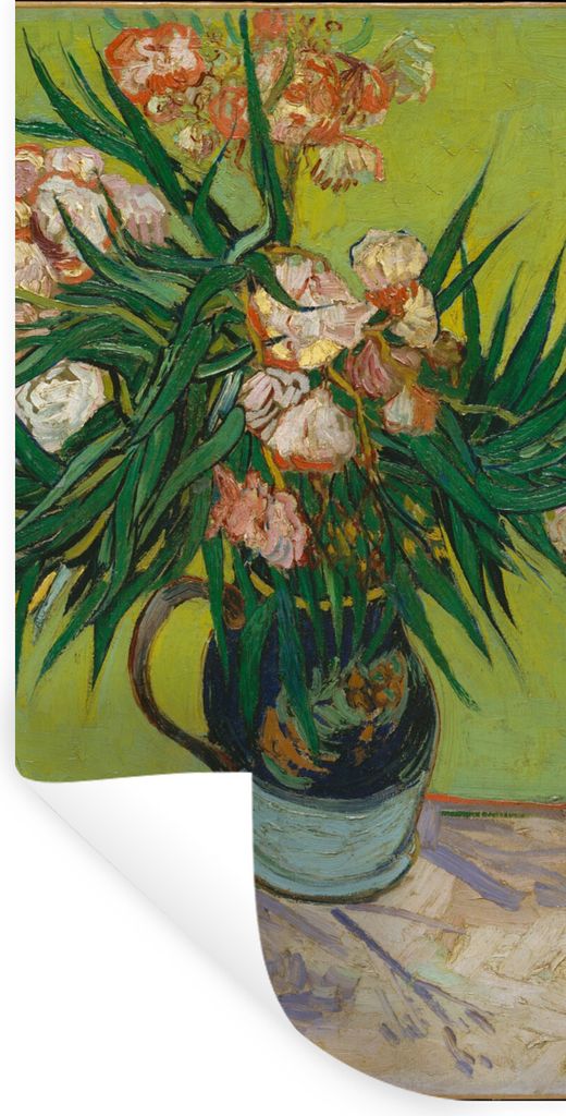 MuchoWow Wandtattoo Wandsticker Wandaufkleber Der Oleander - Vincent van Gogh 40x80 cm Selbstklebend und Repositionierbar - Repositionierbar - Wa...