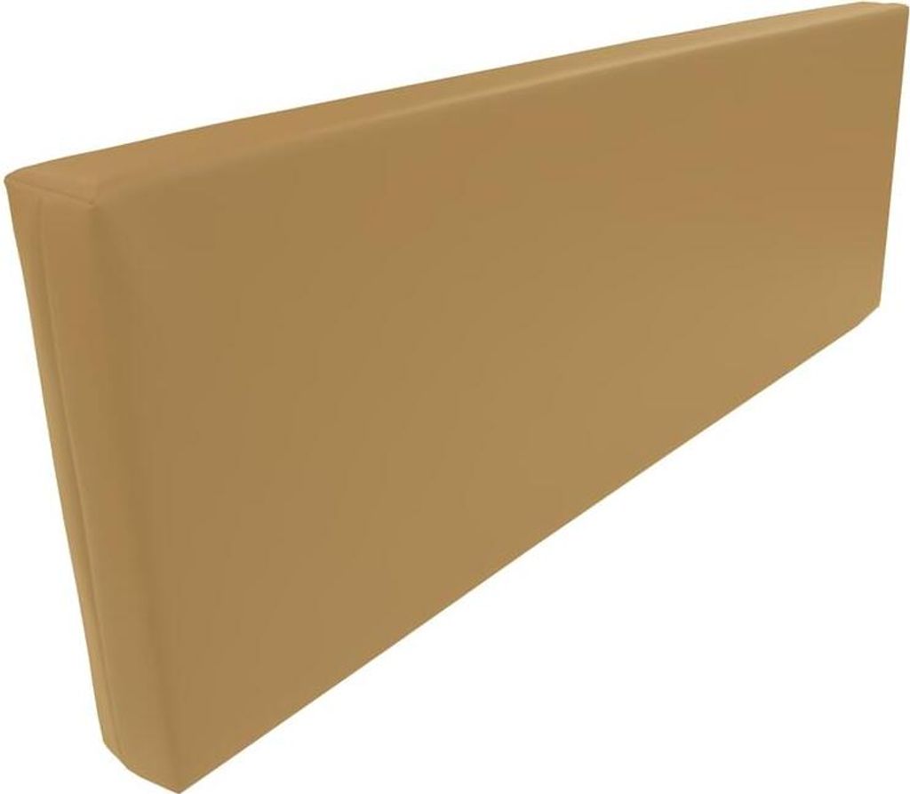 Rueckenlehne - Rueckenkissen für Palettenkissen (120x43x10cm (Mais) MATRATZEN KISSEN Mit Kunstleder flammhemmend MVSS 302 - UV stabilisiert - SCH...