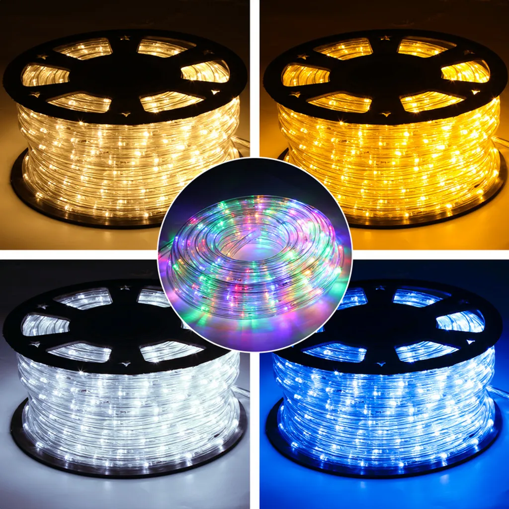 Tubo LED Jayseuw 10m Blu per Natale: 240 LED Decorativi Alta Qualità