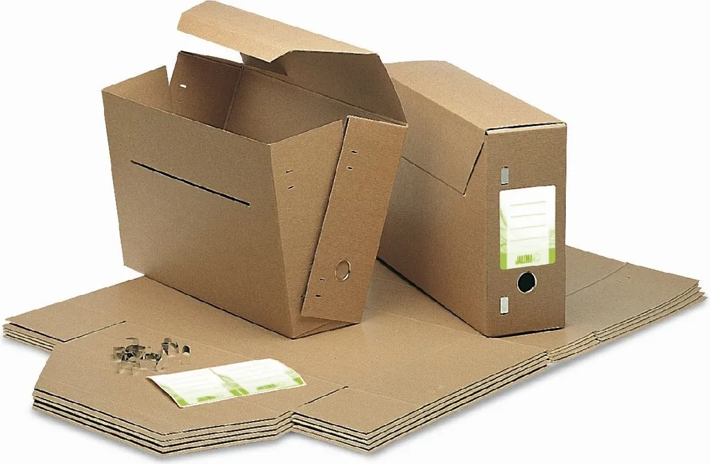 Boîte de rangement archives en carton recyclé pour classement de bureau