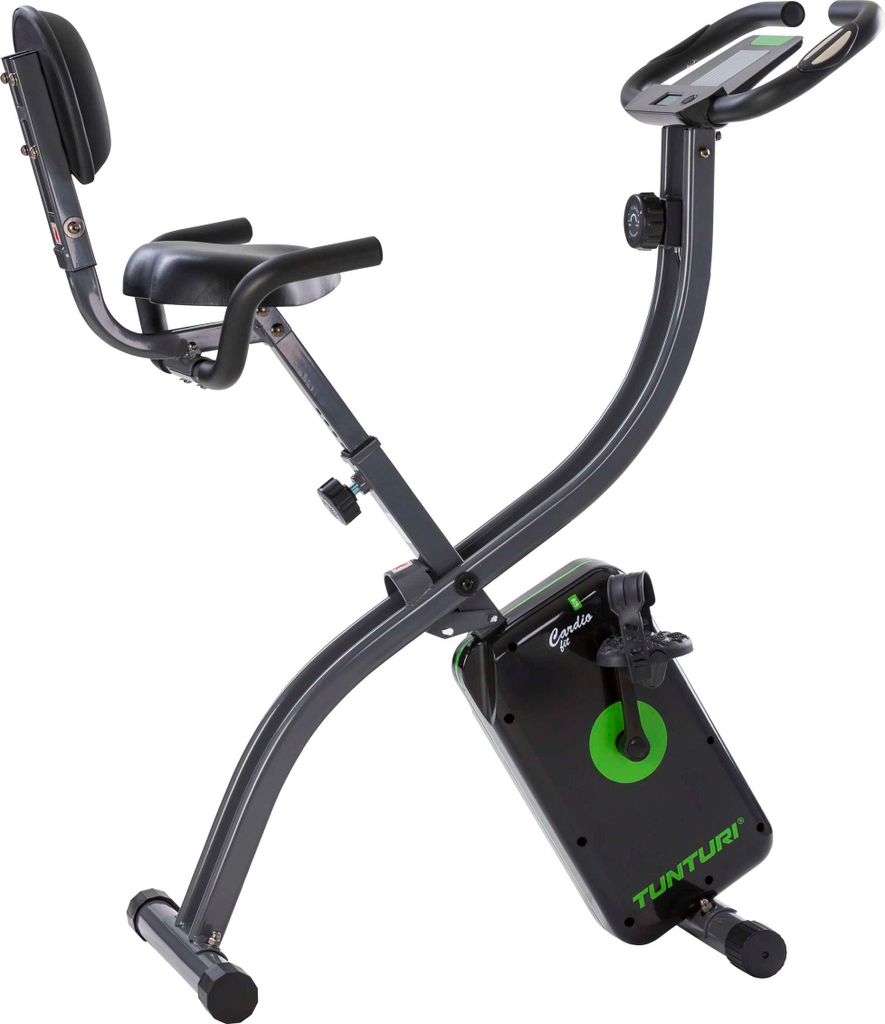 Tunturi Cardio Fit B25 X Bike Heimtrainer Fahrrad klappbar / Fitnessfahrrad / Hometrainer Fahrrad Trainer mit Rückenlehne +Tablethalterung und LCD...