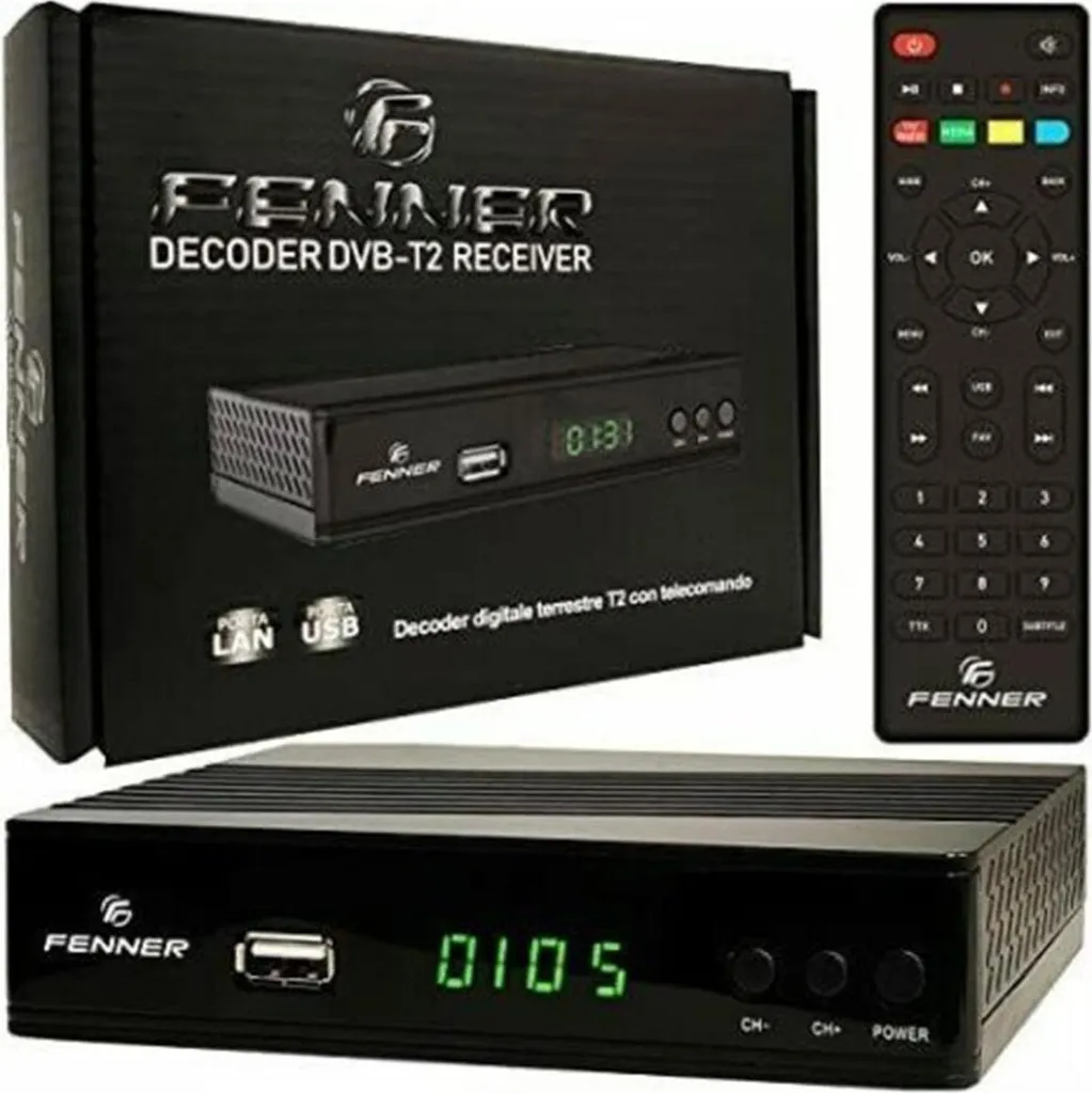 Decoder Digitale Terrestre DVB-T2 HEVC Main 10 HD SCART HDMI USB LAN