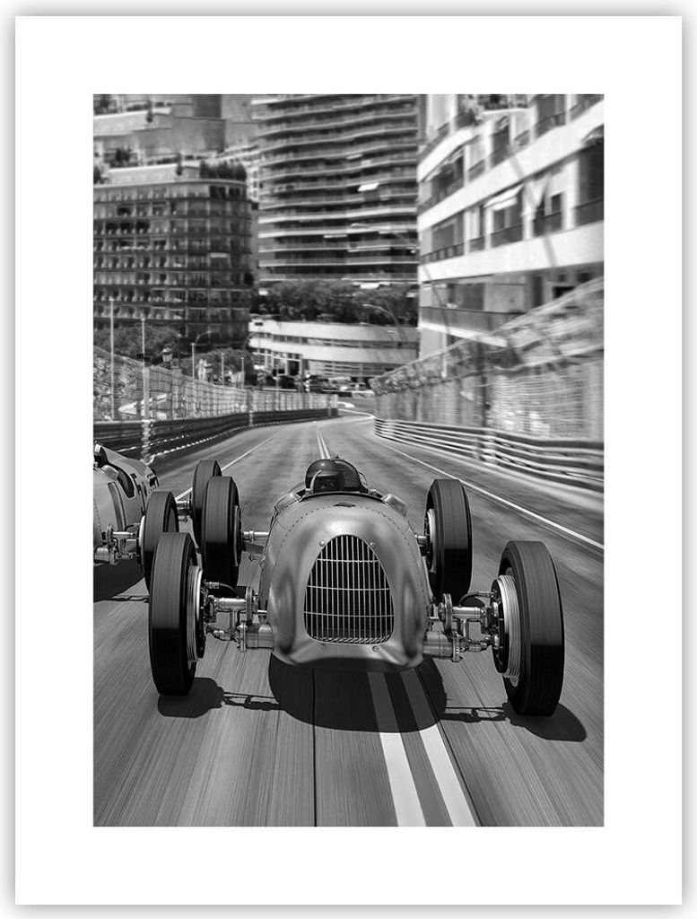 Poster - Poster ohne Rahmen - Formel 1 Retro - 30x40 cm - Wand Bild - Wanddeko - Wandbilder - Kunstposter - Wandposter - Bilder - Kunstdruck - Wand...