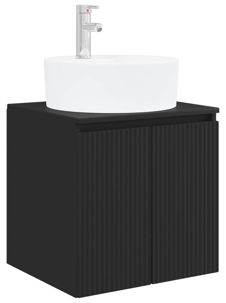 Wandmontierte Waschtisch Schwarz 49,5 x 44,5 x 65 cm