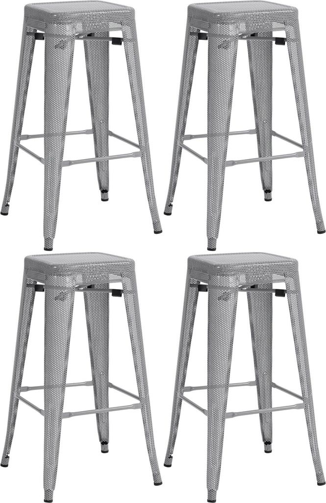 4er Set Barhocker Fletcher - grau