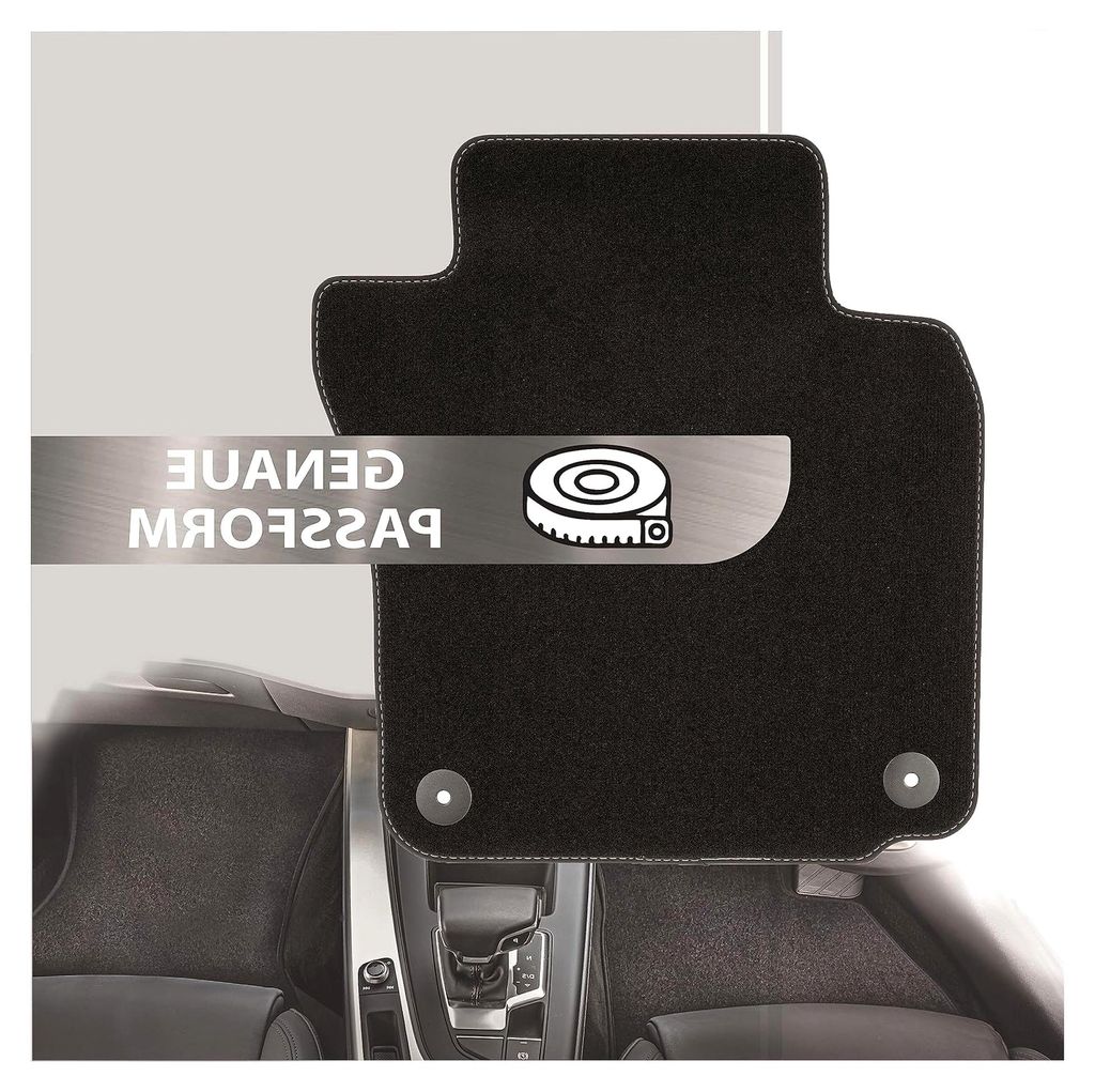 Auto-Fußmatten für FIAT 500 & FIAT 500 Cabrio (BJ 07/2015-09/2020) aus Velours | 4-teiliges Set | langlebige Erstausrüsterqualität, Germany
