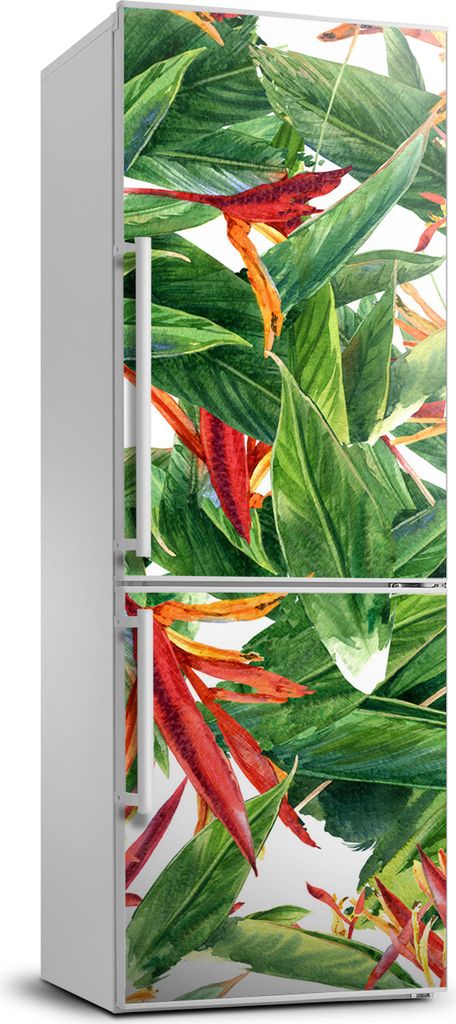 Tulup Kühlschrankdekoration - 70x190 cm - Aufkleber auf dem Kühlschrank - Strelitzia reginae