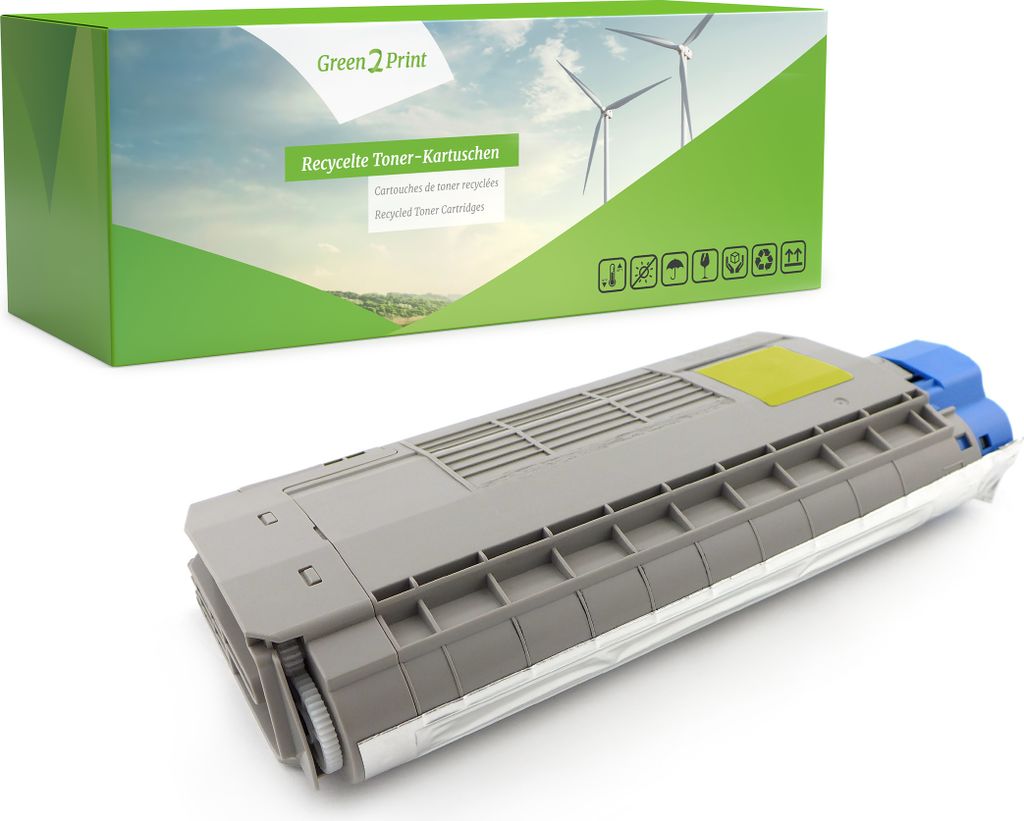 Green2Print Toner gelb 6000 Seiten ersetzt OKI 45396301 passend für OKI MC760dnfax, MC760Dnvfax, MC760DN, MC770dnfax, MC770Dnvfax, MC770DN, MC780D...