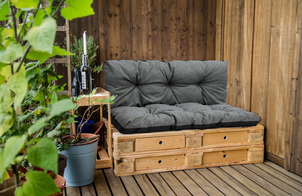 Palettenkissen Outdoor Kissen Set: Rückenkissen 40x120 cm Produktbild 5