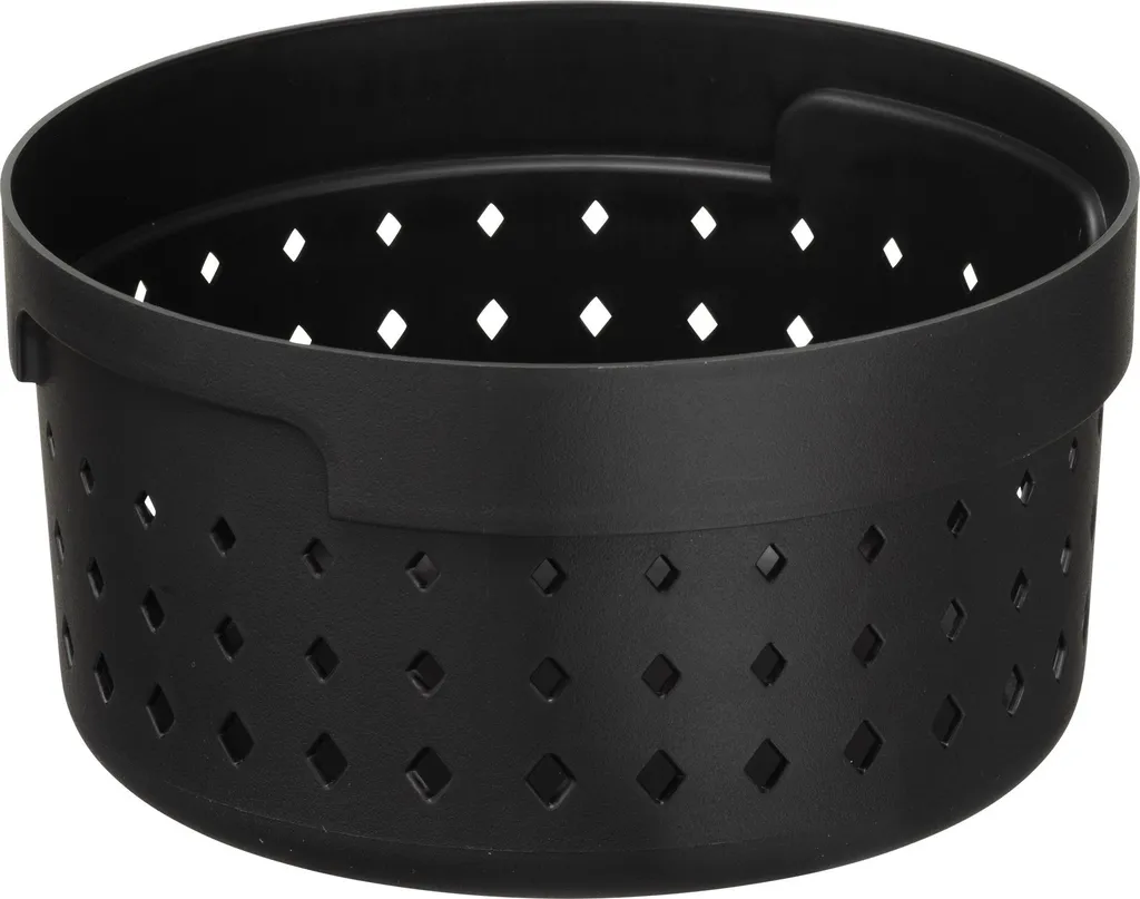 Panier de Rangement Rond Noir Seoul S en Plastique pour Étagères