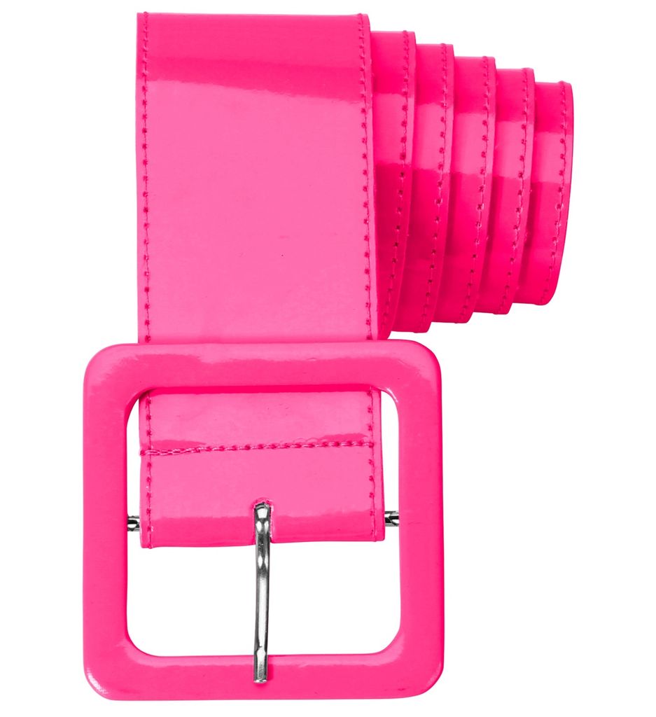 Neon Lack Gürtel für Damen 124 x 5,5 cm | Pink Produktbild 