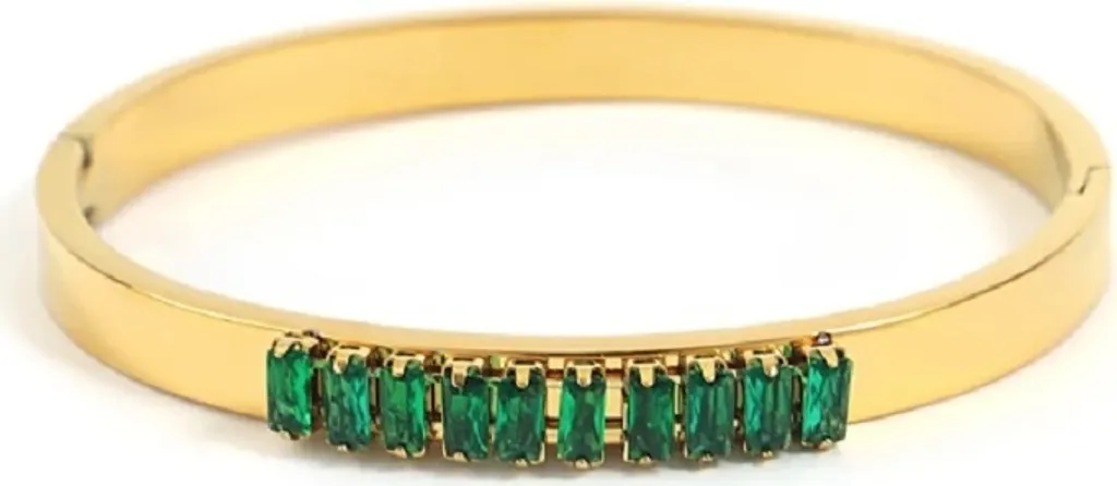 Bracciale Wynter Cristalli Smeraldo e Oro KP32597 - Must-Have Stagione