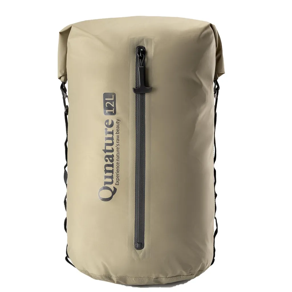 Qunature Sacoche de Vélo 12L Étanche Kaki - Sac de Bikepacking Robuste