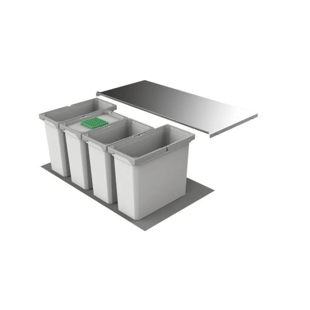 Collecteur de déchets Naber Cox Box 2T avec couvercle fixe anti-odeurs