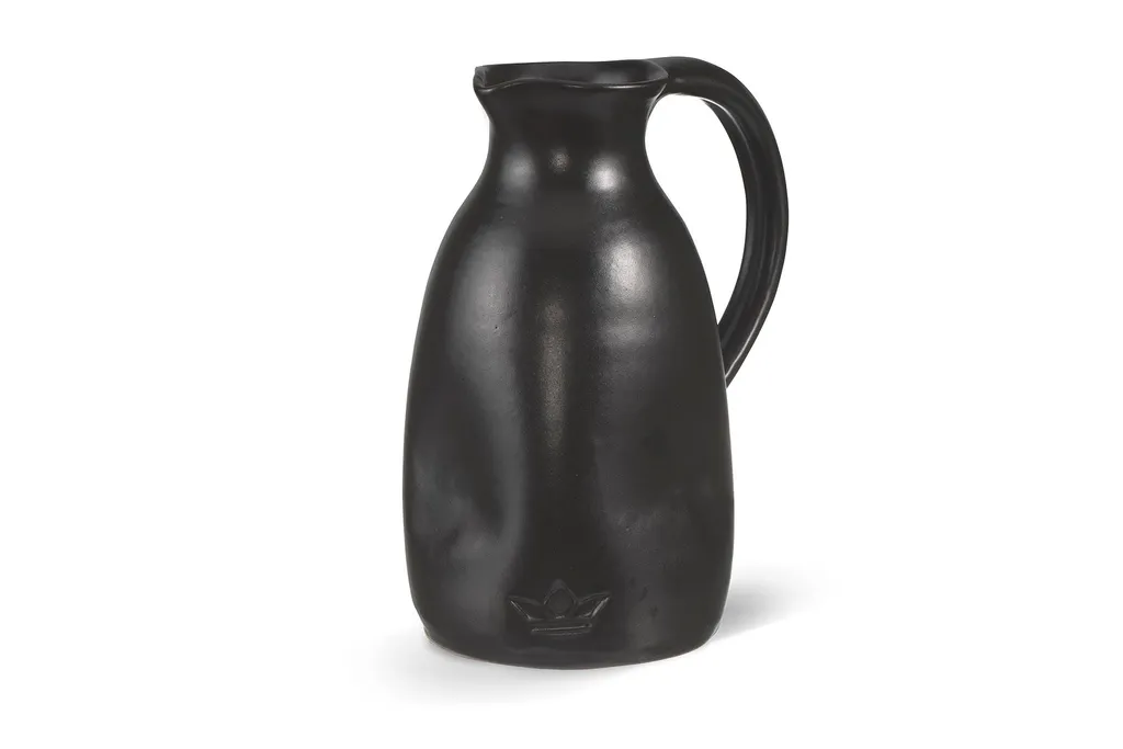 Dutchdeluxes Caraffa in Gres Nero Opaco - Ceramica Fatta a Mano 2,5L