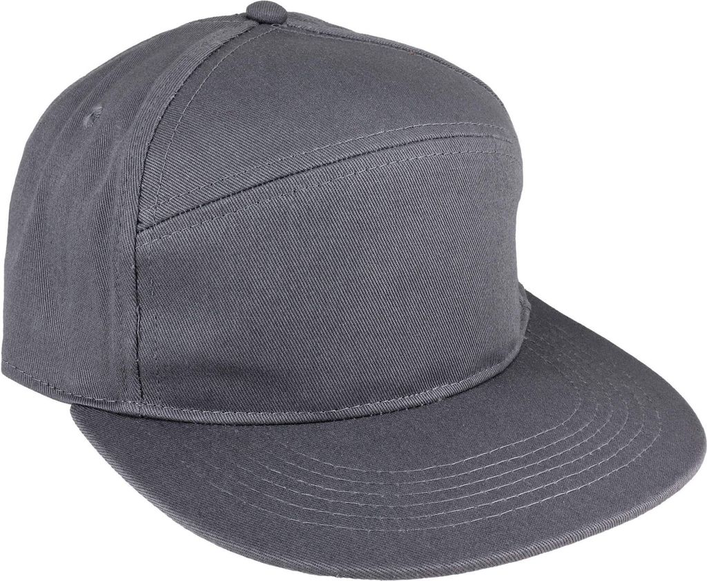 Basecap 5-Panel Kappe Pitcher grau Snapback Schirmmütze Urban Cap