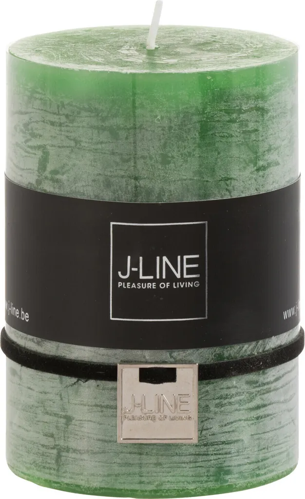 Lot 6 Bougies Cylindriques J-Line Vert Clair - Longue Durée Modèle 42U