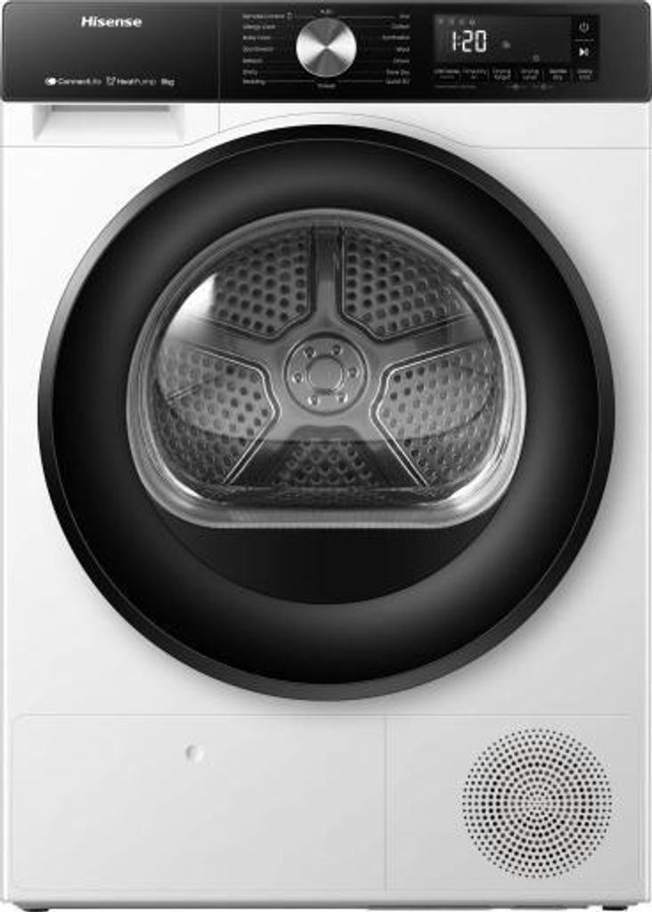 Hisense DH3S802BW2, Voľne stojaci, Predné plnenie, Tepelné Obrázok produktu 