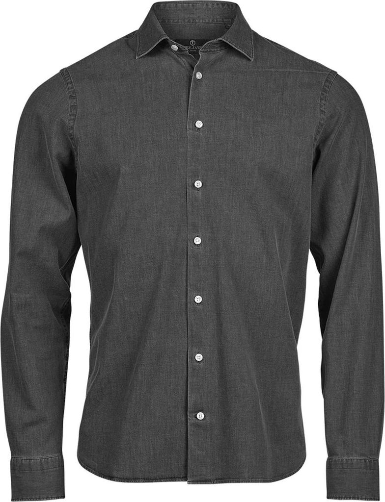 Tee Jays - Hemd für Herren, Denim, Langärmlig PC8198 (M) (Jeans-Schwarz)