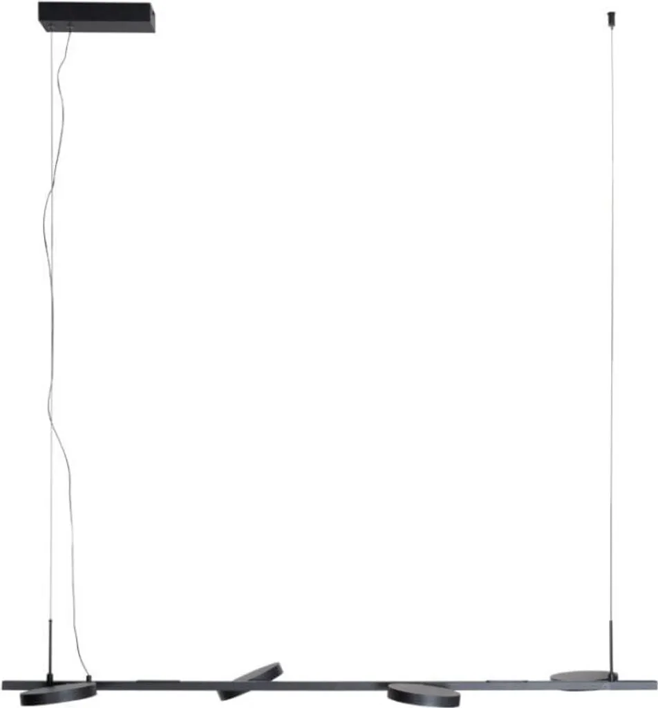 Éclairez enfin vos grands espaces avec le lustre LED IBIZA noir 130cm