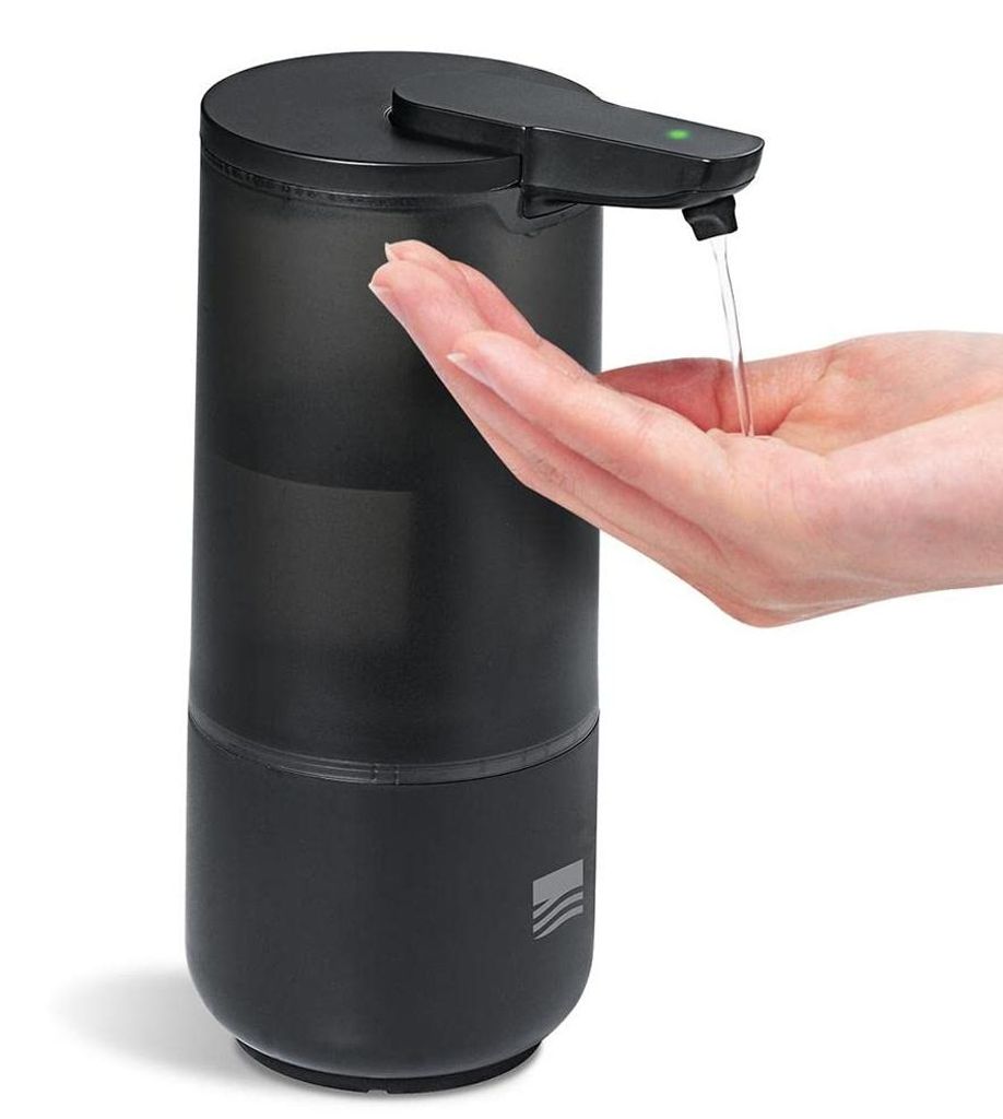 Automatischer Seifenspender SP1 mit Sensor, berührungslos, 250 ml, Schutzart IPX6, automatische Dosierung, schwarzer Seifenspender