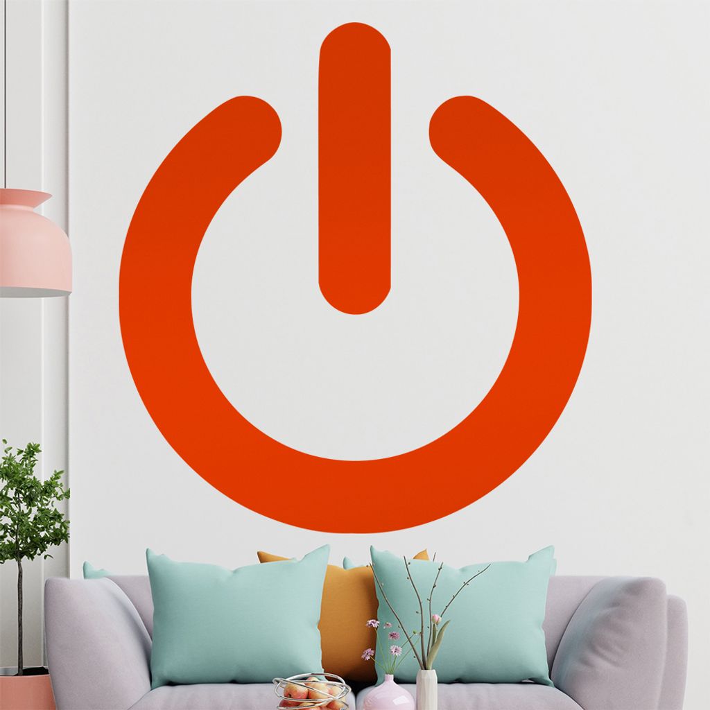 KIWISTAR On Off Button - Knopf Ein Aus Schalter Wandtattoo in 6 Größen - Wandaufkleber Wall Sticker - Dekoration, Küche, Wohnzimmer, Schlafzimme...