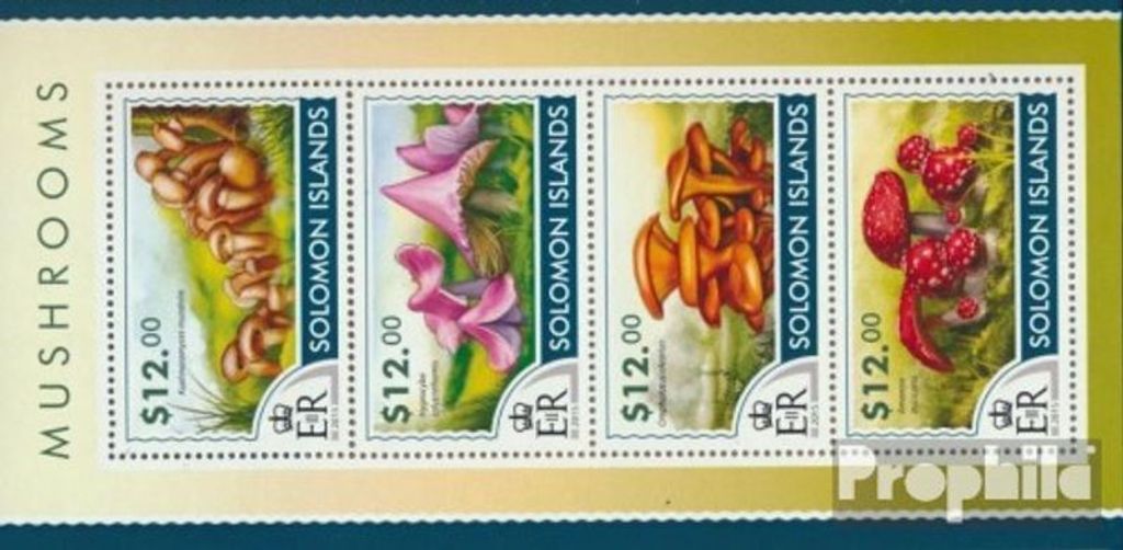 Briefmarken Salomoninseln 2015 Mi 3097-3100 Kleinbogen (kompl. Ausg.) postfrisch Pilze