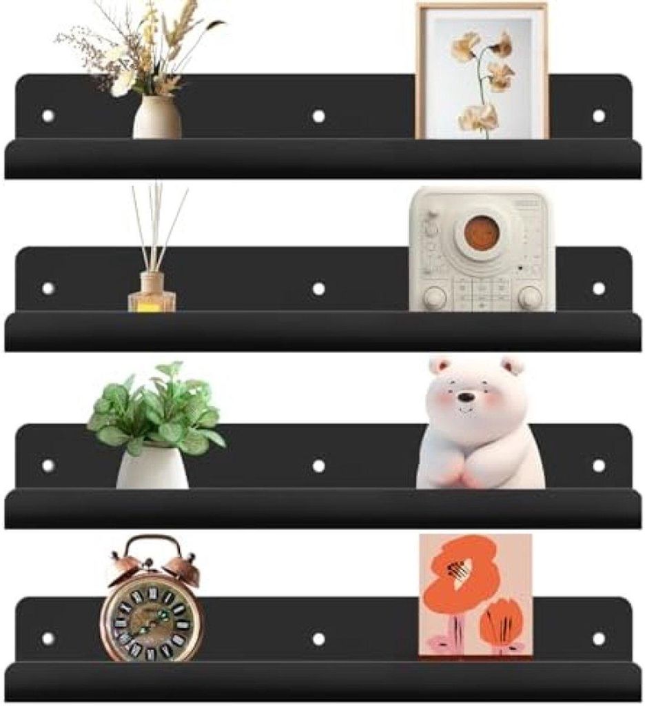 PromoHome® 4 Stück schwebende Wandregale, ohne Bohren, Produktbild 