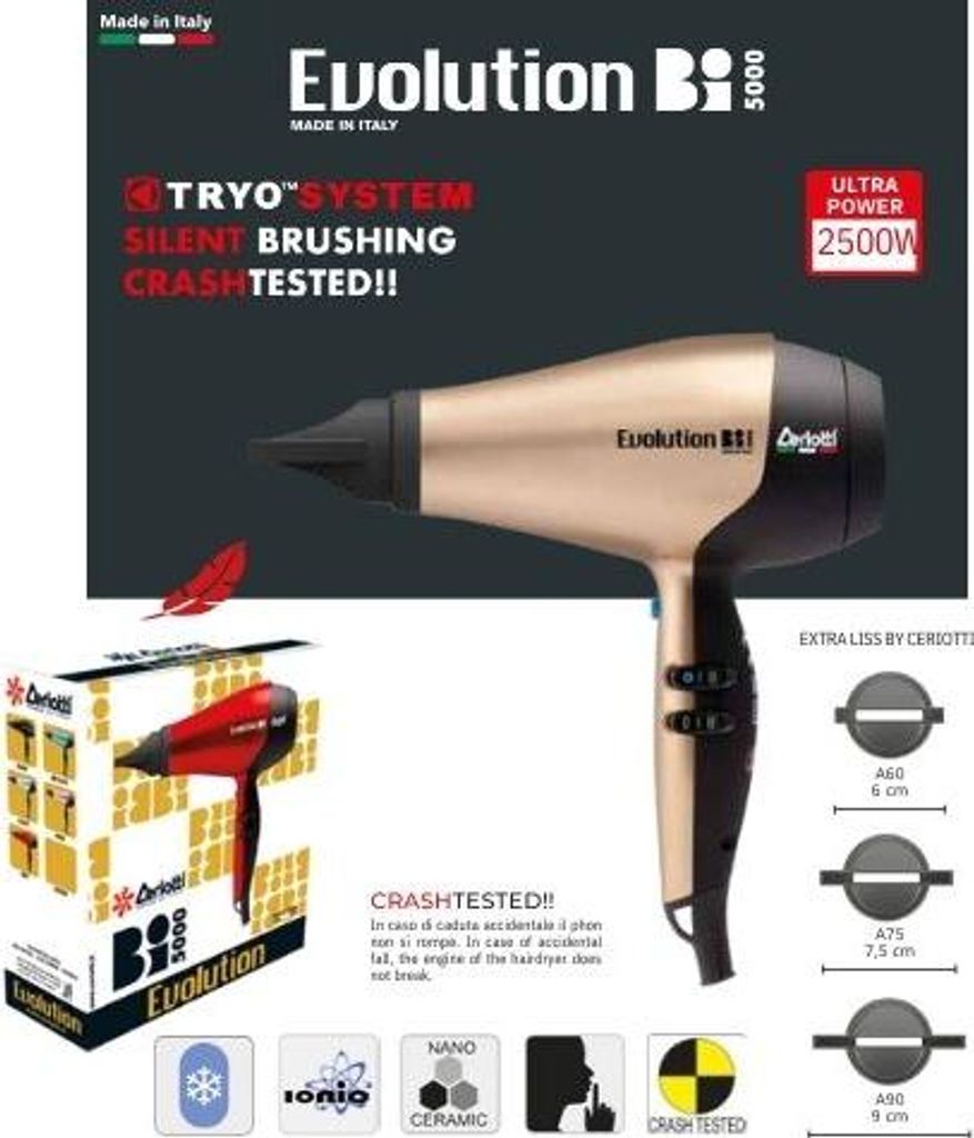 Ceriotti Bi Evolution 2500W Tryo System Gold/Black Haartrockner