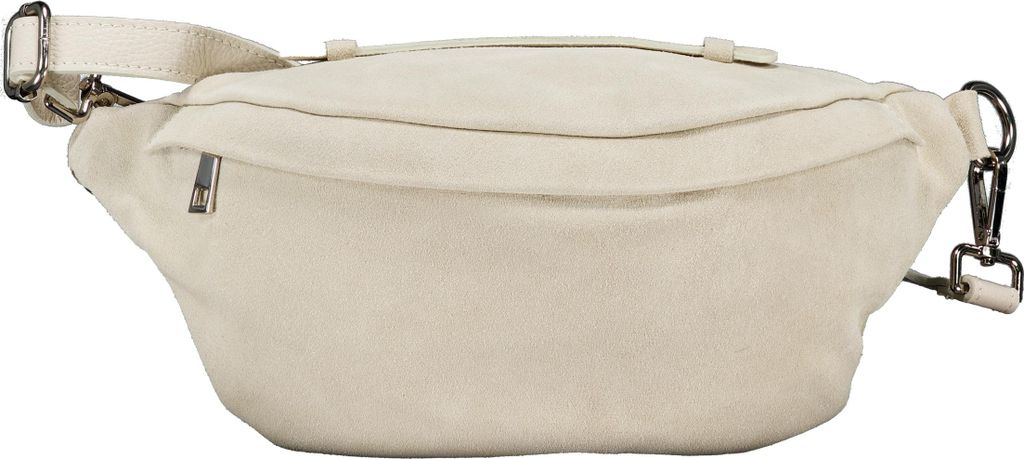 Hausfelder Manufaktur Gürteltasche / Umhängetasche Velours Beige onesize