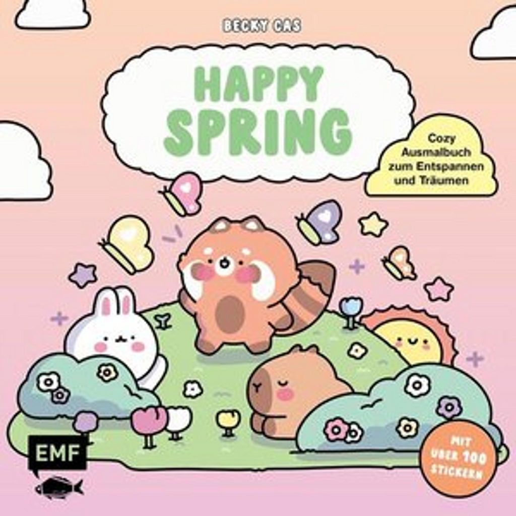 Happy Spring - Cozy Ausmalbuch zum Entspannen und Träumen Produktbild 