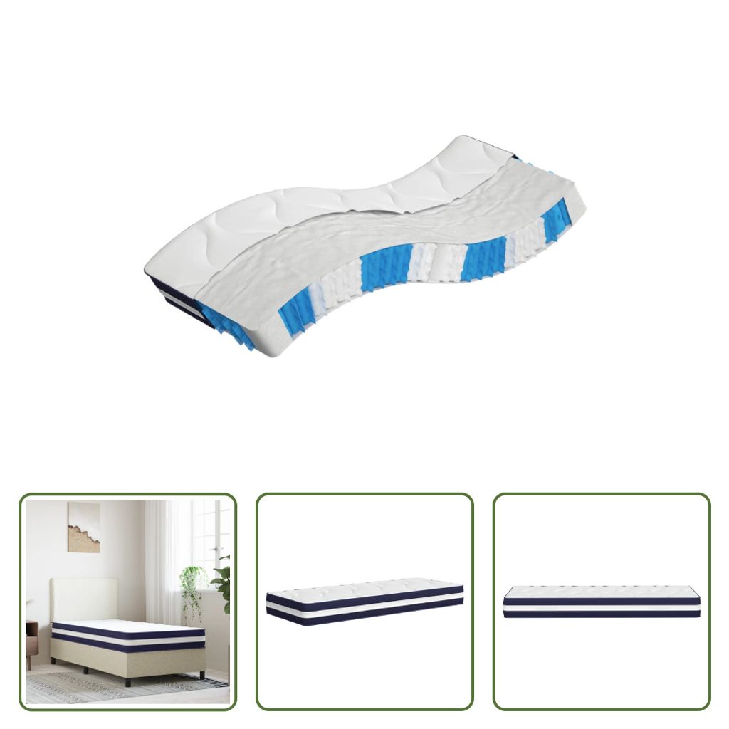 The Living Store Matratze Taschenfederkern Mittelfest 70x200 cm