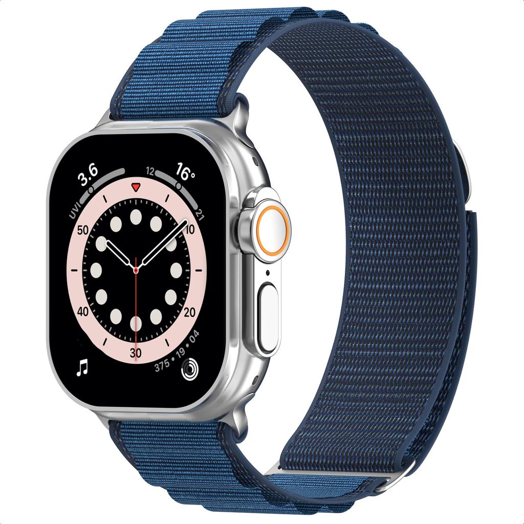 Accezz Nylon Alpine Armband für die Apple Watch | 44/45/46/49 mm – Dunkelblau