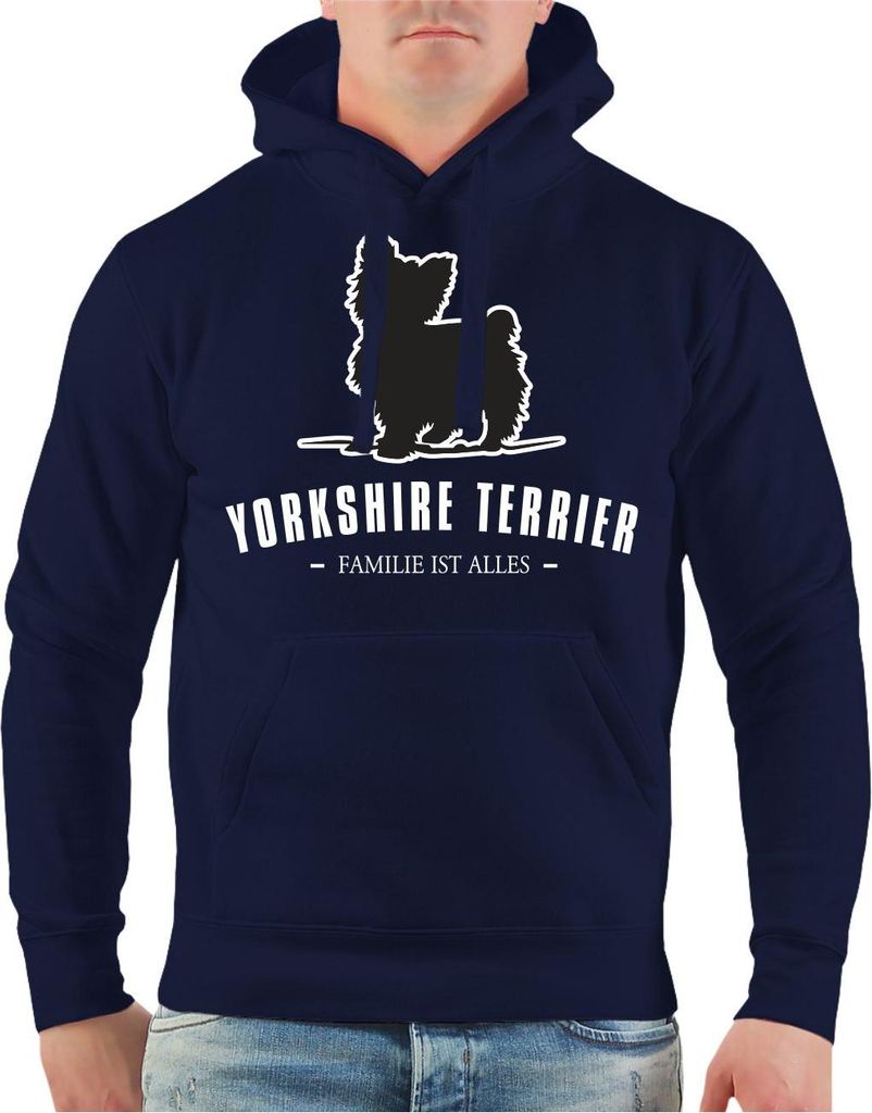 Herren Kapuzenpullover Yorkshire Terrier - Familie ist alles