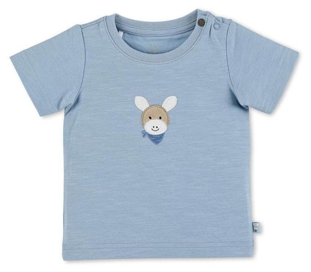 Sterntaler Baby-Shirt Kurzarm Esel Emmi graublau 74