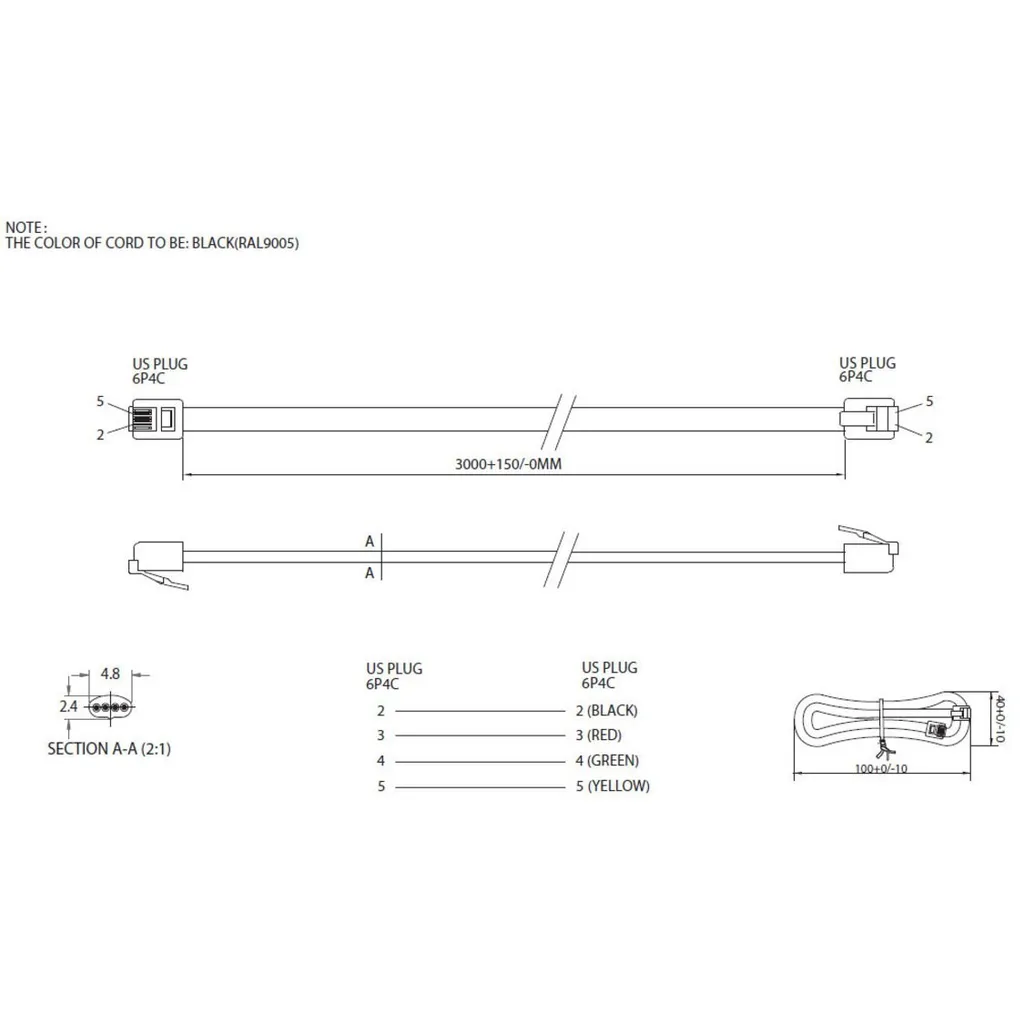 Câble RJ11 6 mètres BASIC-S shiverpeaks avec connecteurs modulaires - 3