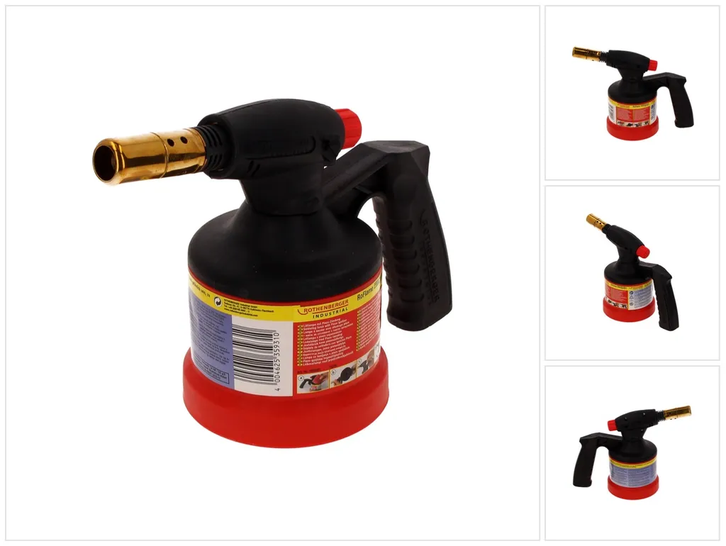 Rothenberger 35931 RoFlame Premium: Cannello Piezo 650 °C Sicuro