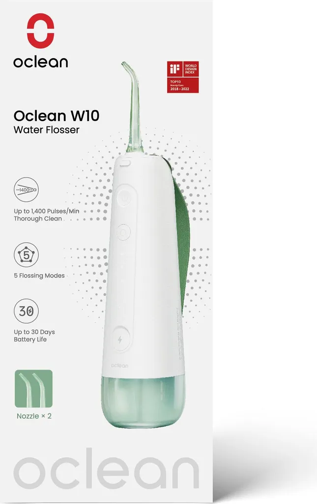 Hydropulseur Dentaire Oclean W10 Vert : Nettoyage Interdentaire Efficace