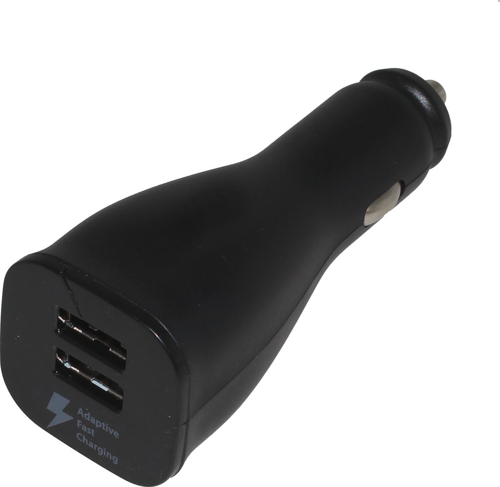 KFZ-Schnell-Ladegerät 2xUSB für Original Samsung M31 schwarz doppel-USB PKW LKW Auto-Adapter 15W Car-Charger Fast-Charging Aufladegerät + Hakai Pad
