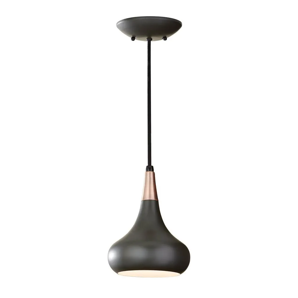 Suspension Beso Feiss en bronze 1xE27 style vintage avec intérieur cuivre